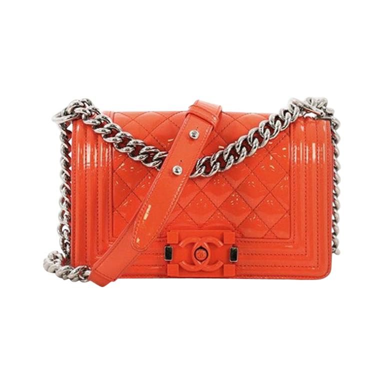 Chanel Boy Flap Bag Quilted Plexiglass Patent Small at 1stDibs