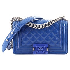 Chanel Boy Flap Bag Quilted Plexiglass Patent Small