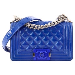 Chanel Boy Flap Bag Quilted Plexiglass Patent Small