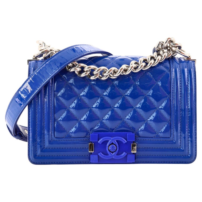 Chanel Boy Flap Bag Quilted Plexiglass Patent Small For Sale at 1stDibs