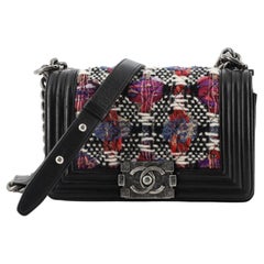 Chanel Boy Flap Bag Quilted Tweed Small