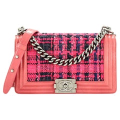 Chanel 2020 Limited Edition Pink Tweed Furry Flap Bag at 1stDibs