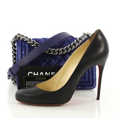 Chanel Boy Flap Bag Quilted Velvet Small