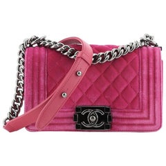 Chanel NEW Light Pink Velvet Gold Evening Shoulder Flap Bag in Box