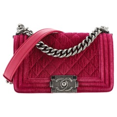Chanel Purple Quilted Patent Leather Old Medium Boy Bag, myGemma
