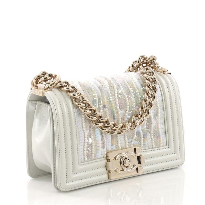 chanel boy bag with pearls