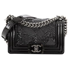Chanel Boy Flap Bag Sequin with Patent Small (sac à rabat)