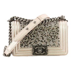 Chanel Boy Flap Bag Strass Embellished Leather Small