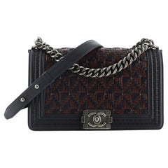 Chanel Boy Flap Bag Woven Calfskin Old Medium