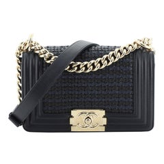 Chanel Boy Flap Bag Woven Leather Small