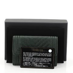 Chanel Boy Flap Card Holder Chevron Caviar
