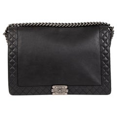 Chanel Boy Flap Gentle Quilted XL Black