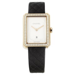 Montre-bracelet pour femme Chanel Boy-Friend H6591 en or rose et diamants