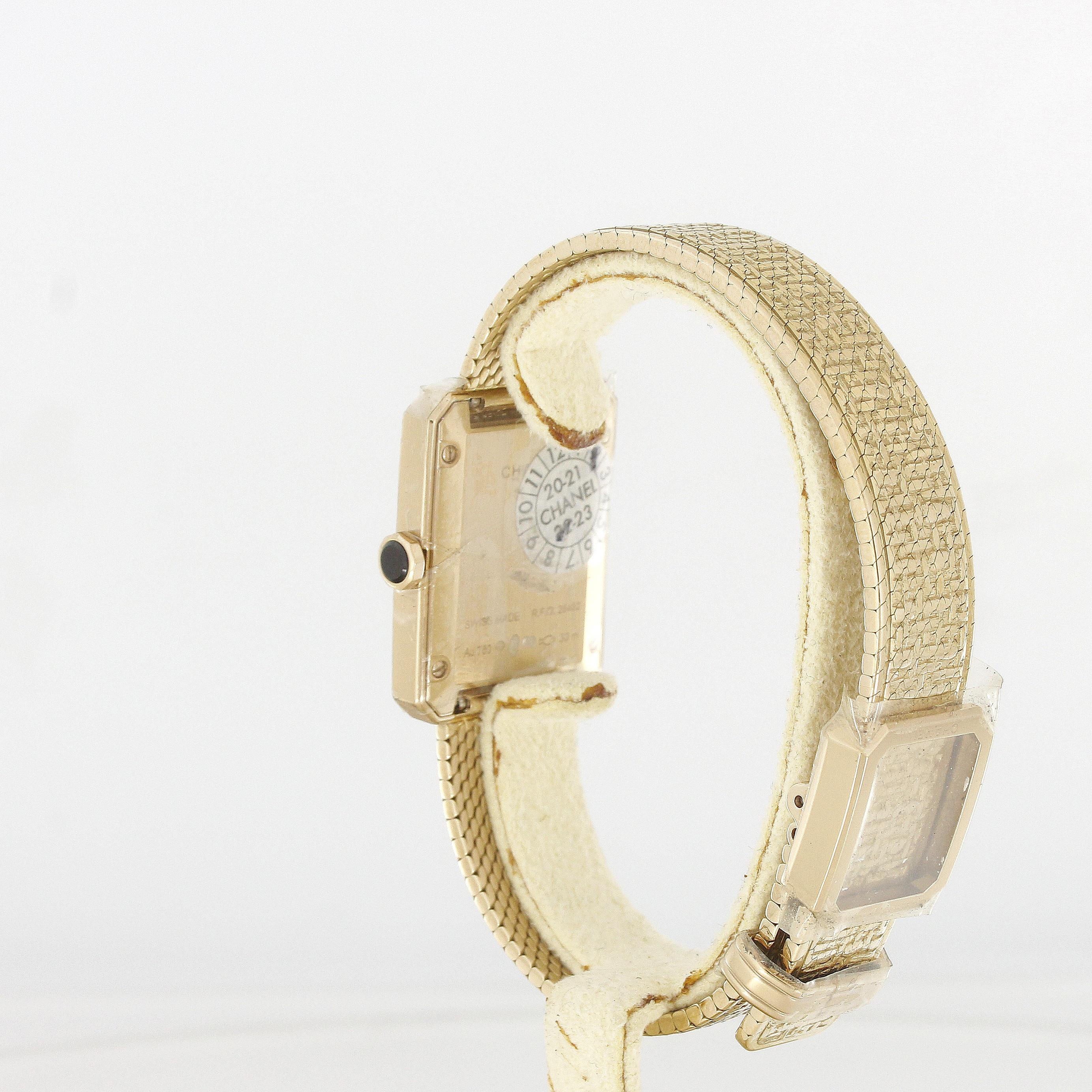 Chanel Boy-Friend Tweed Damenarmbanduhr H4881 Roségold Diamanten (Brillantschliff) im Angebot