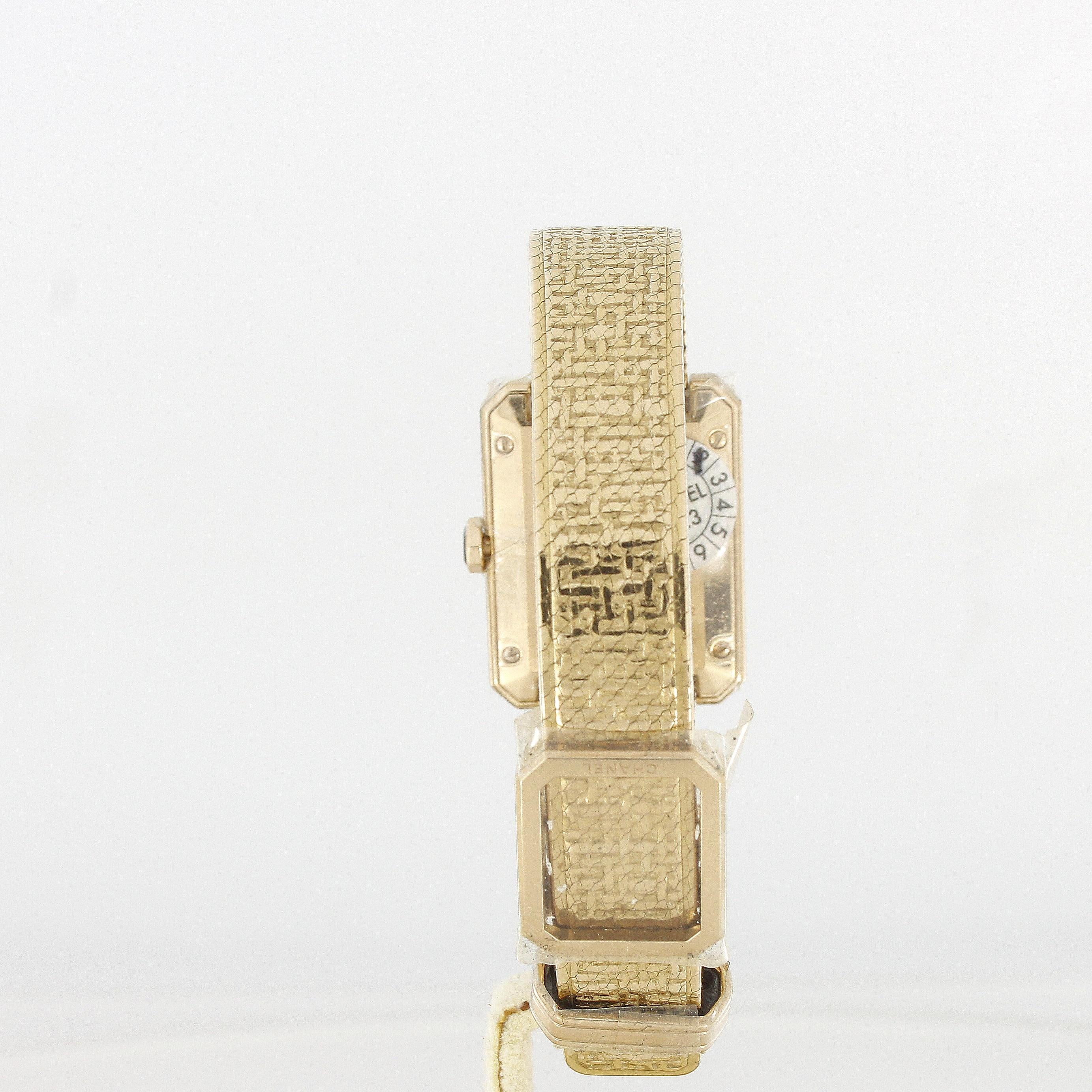 Chanel Boy-Friend Tweed Damenarmbanduhr H4881 Roségold Diamanten im Zustand „Hervorragend“ im Angebot in Berlin, DE