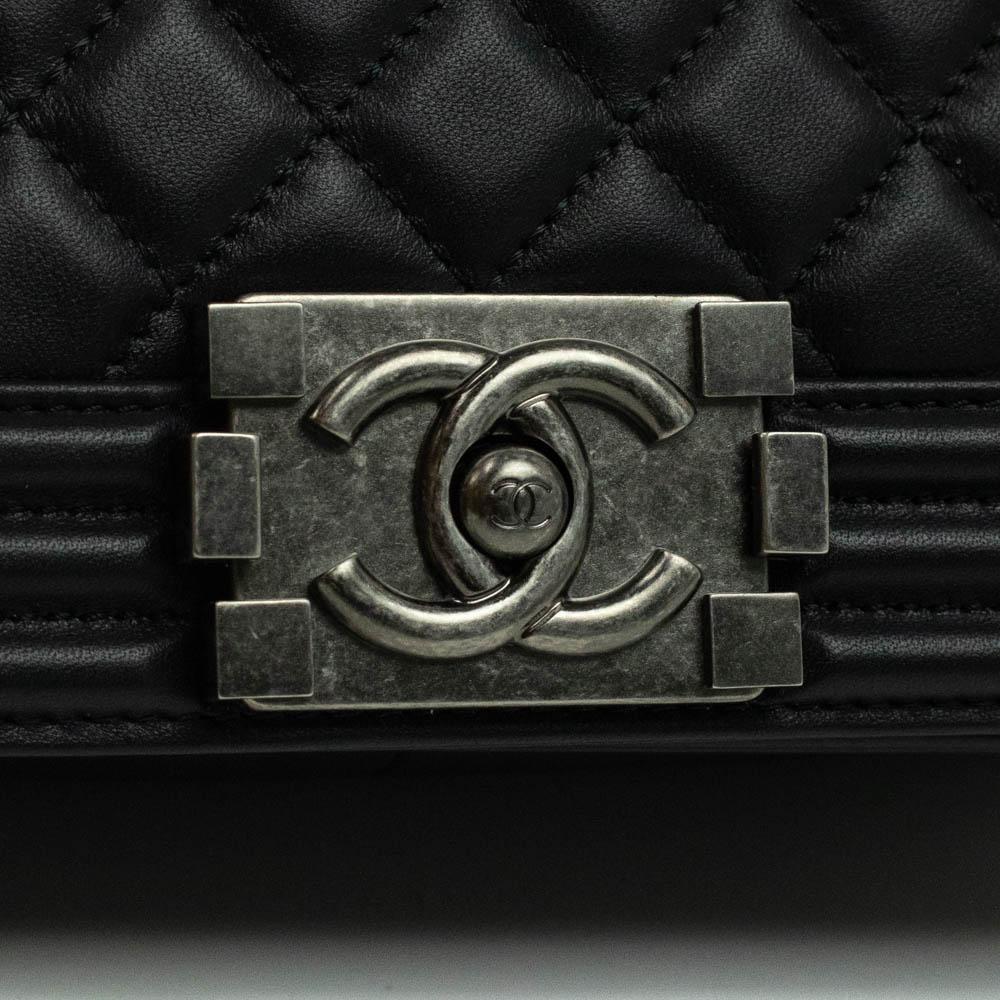CHANEL, Boy in black leather For Sale 5