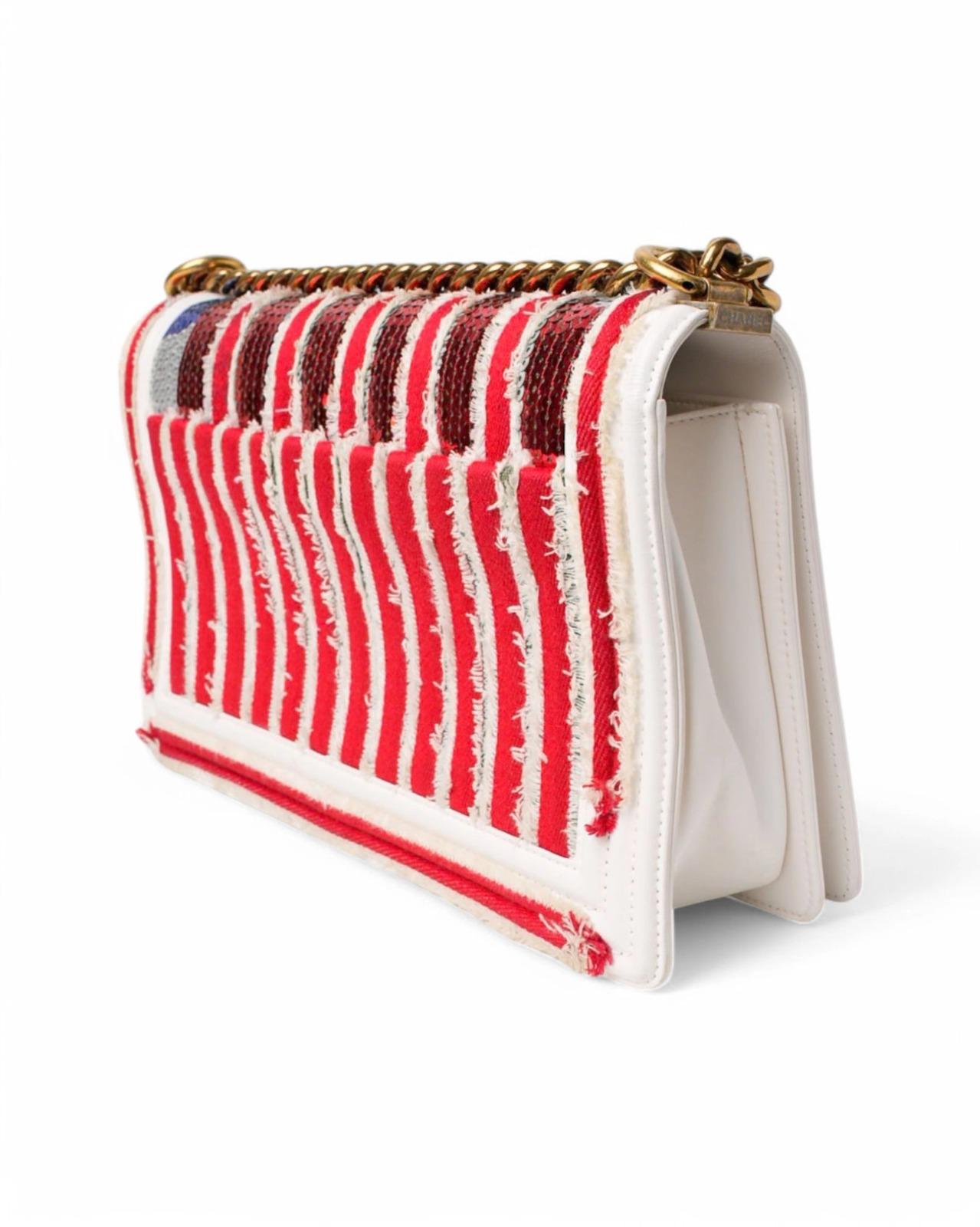 Women's Chanel Boy Large Paris-Cuba White For Sale