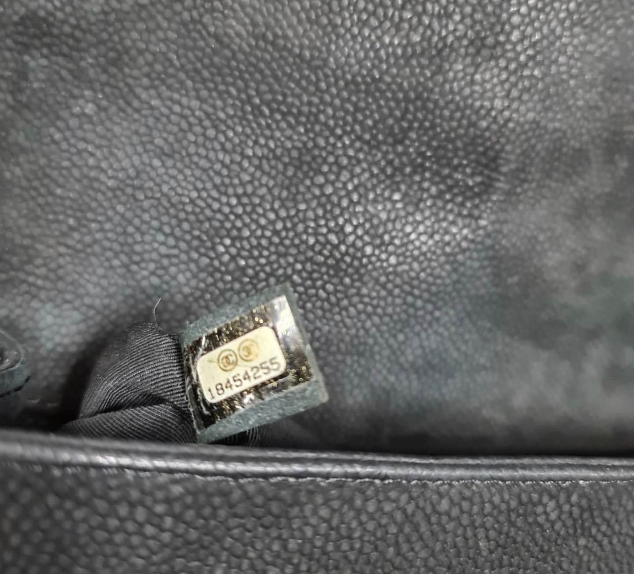 Chanel Boy Medium Black Suede Caviar Leather Handbag 5