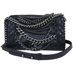 Chanel Boy Medium Calfskin Chain Flap Bag 