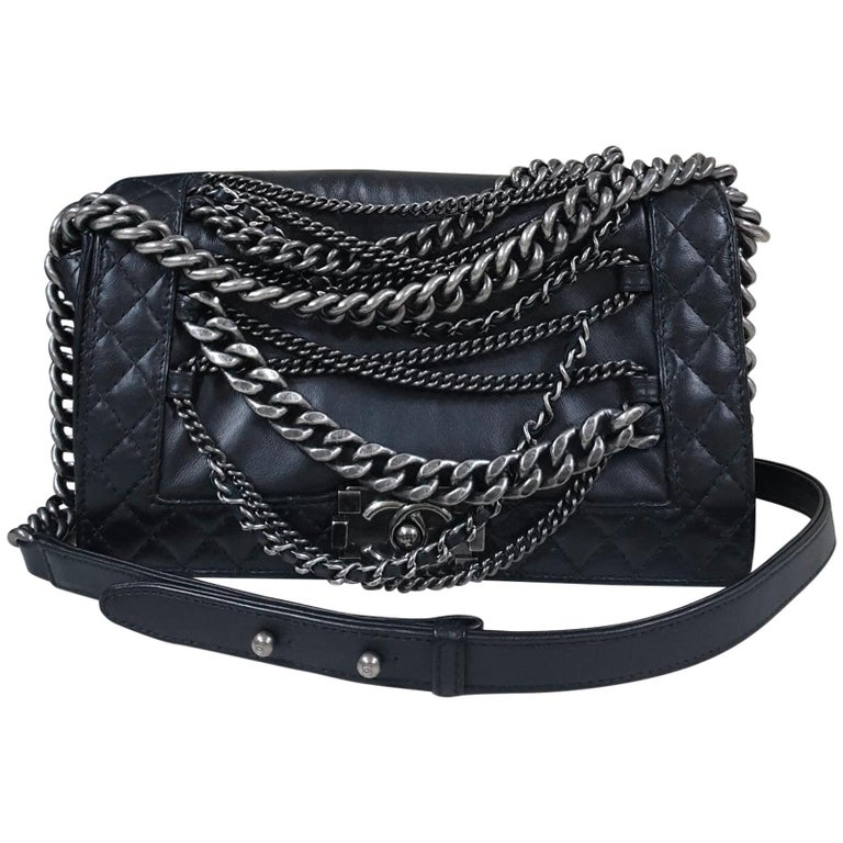 Chanel Madison Flap Bag Leather Medium at 1stDibs