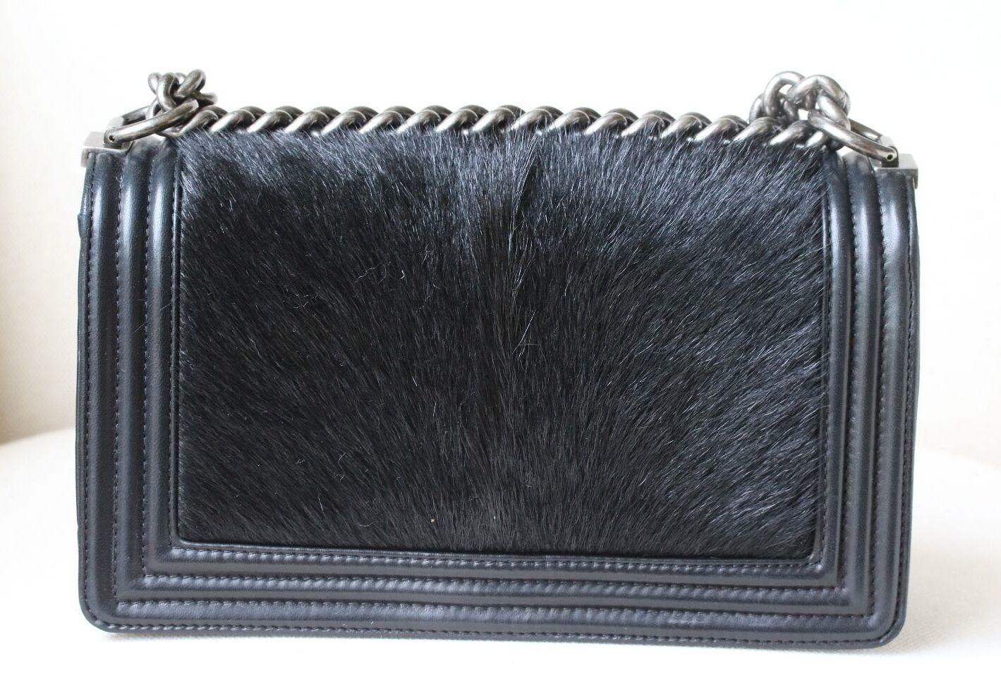  Sac Boy moyen celtique avec peau de chèvre et cheveux Chanel Pour femmes 
