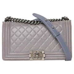 Chanel Boy Medium Trapuntata Grigia