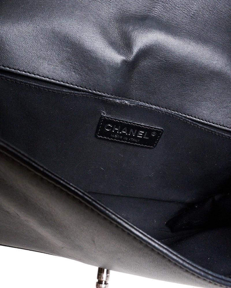 Chanel Boy Medium Trapuntata Nera in vendita 11