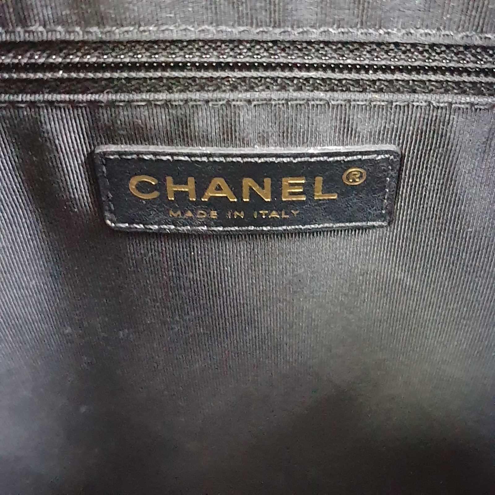 Chanel Boy North to South Black Leather Tote Bag 8
