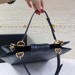 Chanel Boy North to South Black Leather Tote Bag