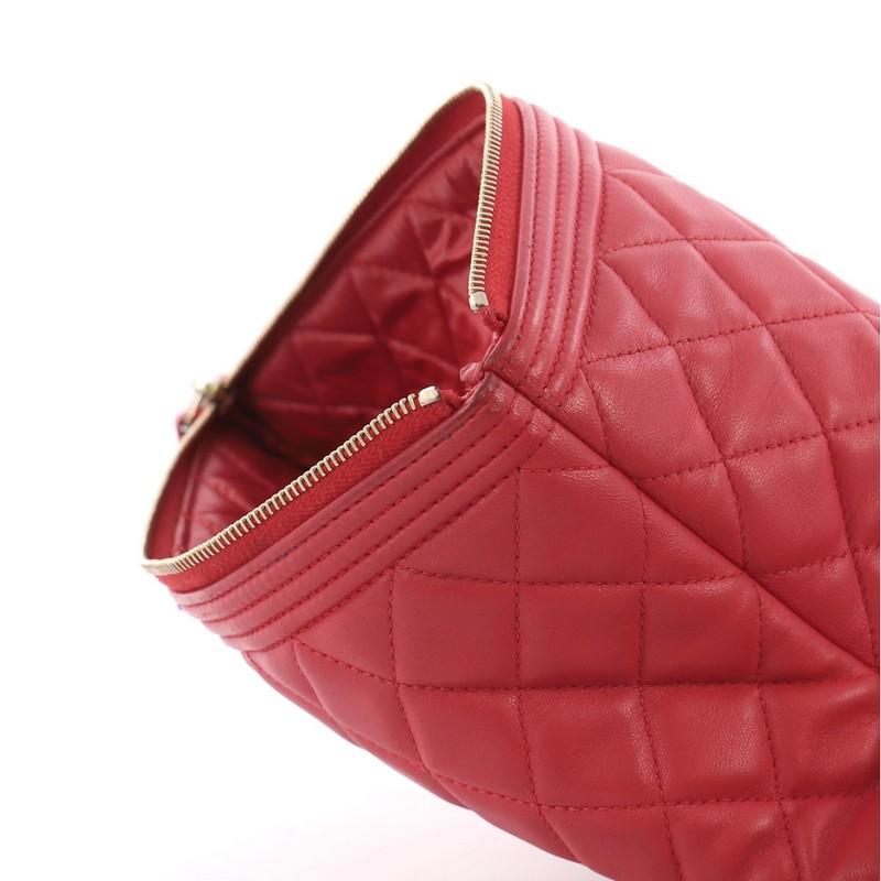Women's Chanel Boy O Case Clutch Quilted Lambskin Medium