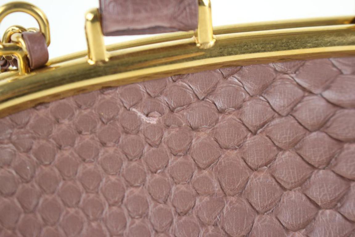 Chanel Boy Python Large Retro Donna Bowling 6ccdg8917 Mauve Leather Shoulder Bag For Sale 3