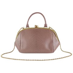 Chanel Boy Python Large Retro Donna Bowling 6ccdg8917 Mauve Leather Shoulder Bag