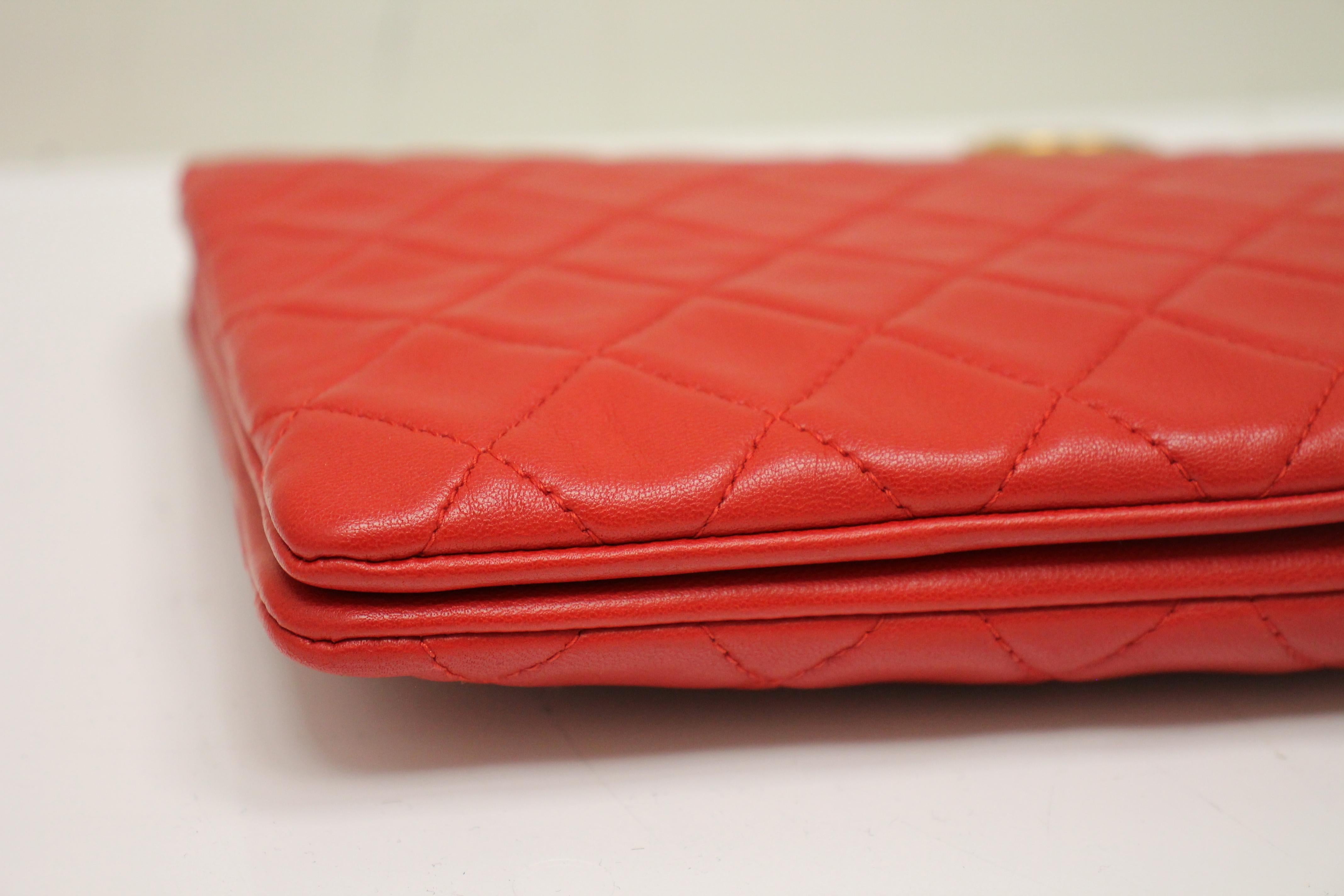 Chanel Boy Quilted Calfskin Clutch For Sale 1