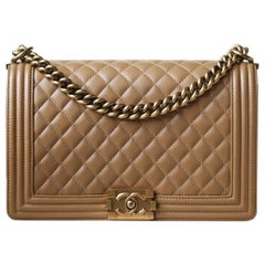 Chanel Boy Quilted Lambskin Leather Crossbody Bag