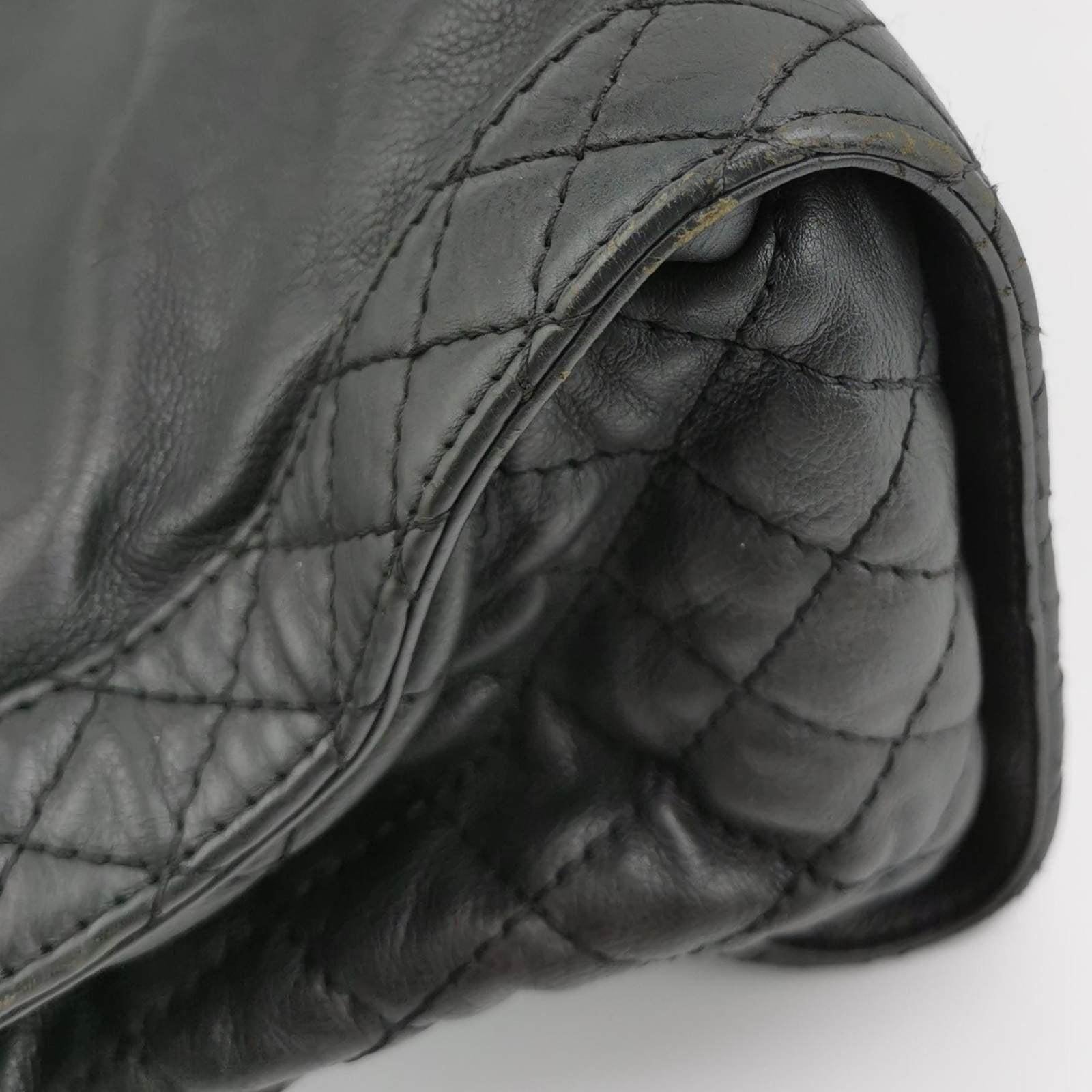 Chanel Boy Reverso Shopping Tote Calfskin Leather Black 9
