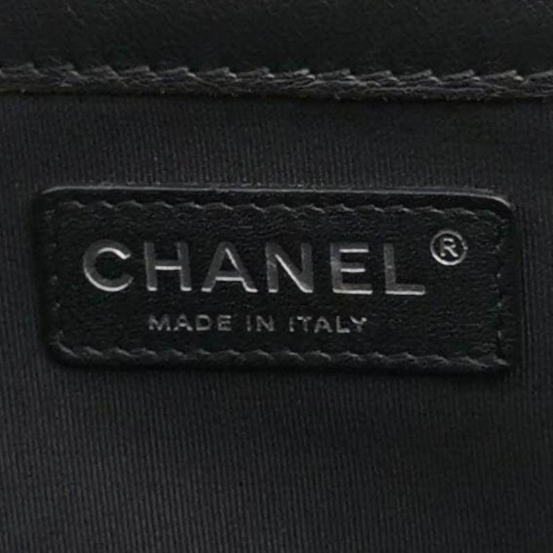 Chanel Boy Reverso Shopping Tote Calfskin Leather Black 1