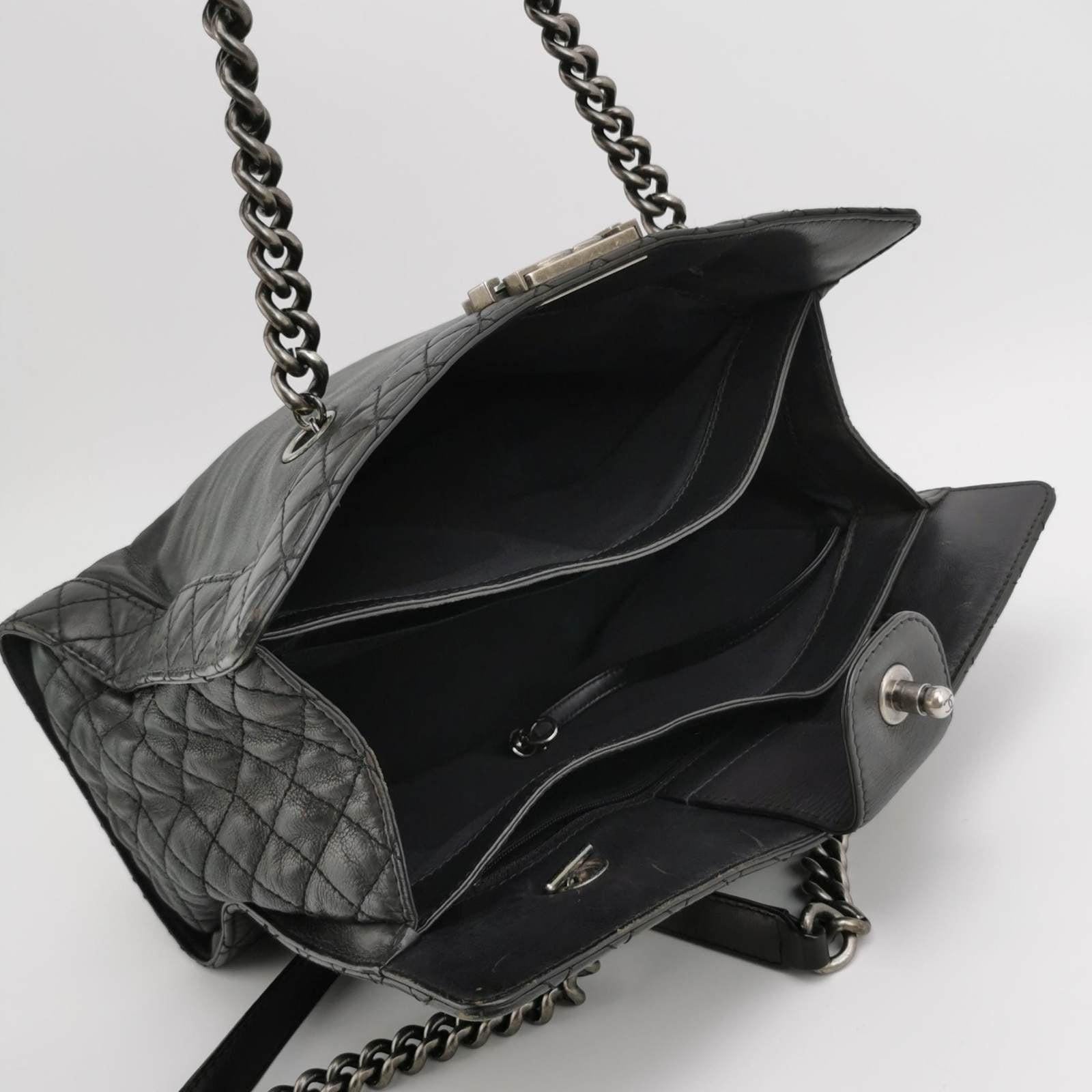 Chanel Boy Reverso Shopping Tote Calfskin Leather Black 2