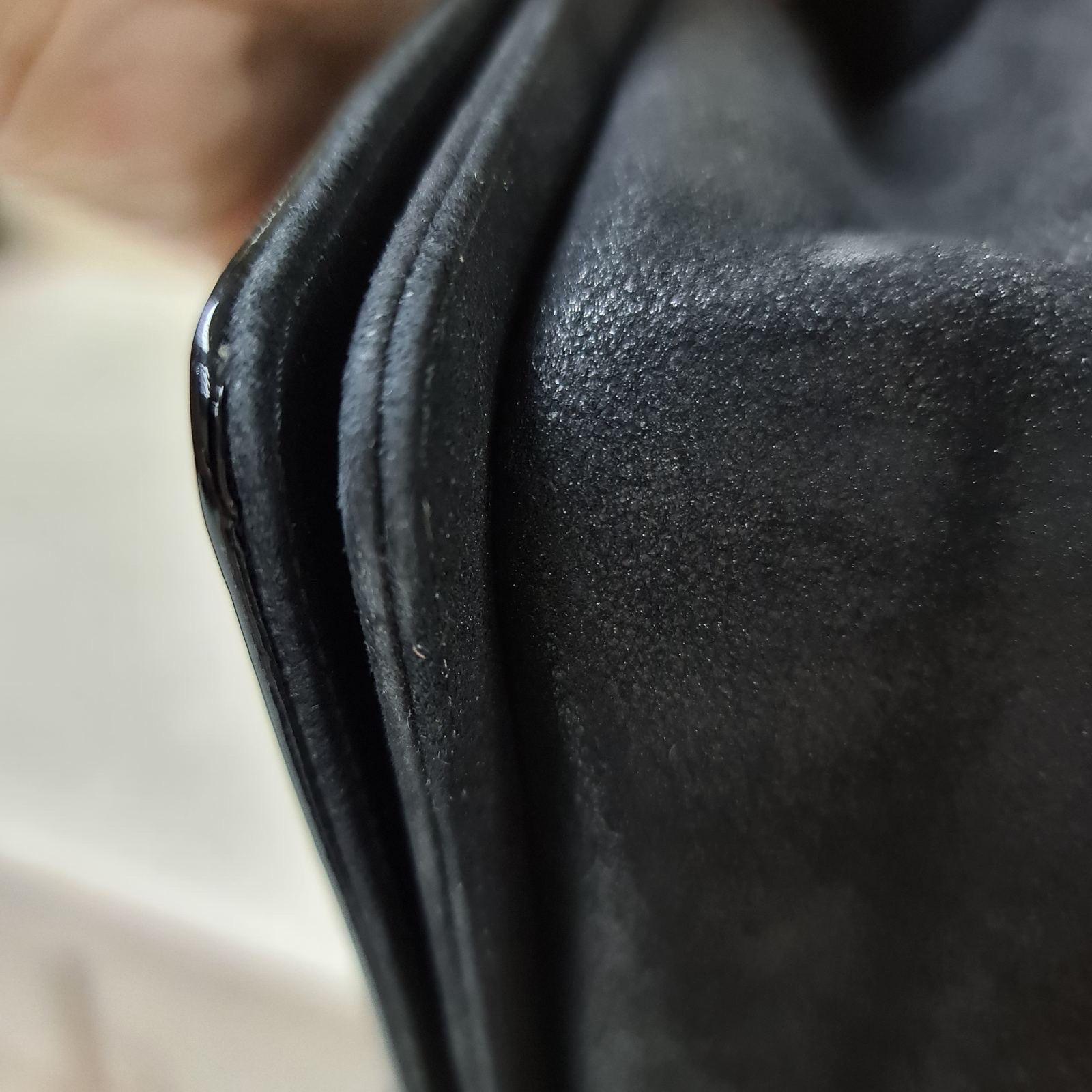 Chanel Boy Sequin  Patent Leather Medium Flap Bag  8