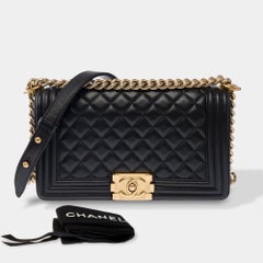 CHANEL Boy Shoulder Bag Black