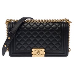 CHANEL Boy Shoulder Bag Black
