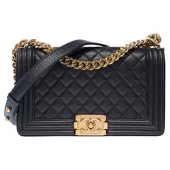 CHANEL Boy Shoulder Bag Black