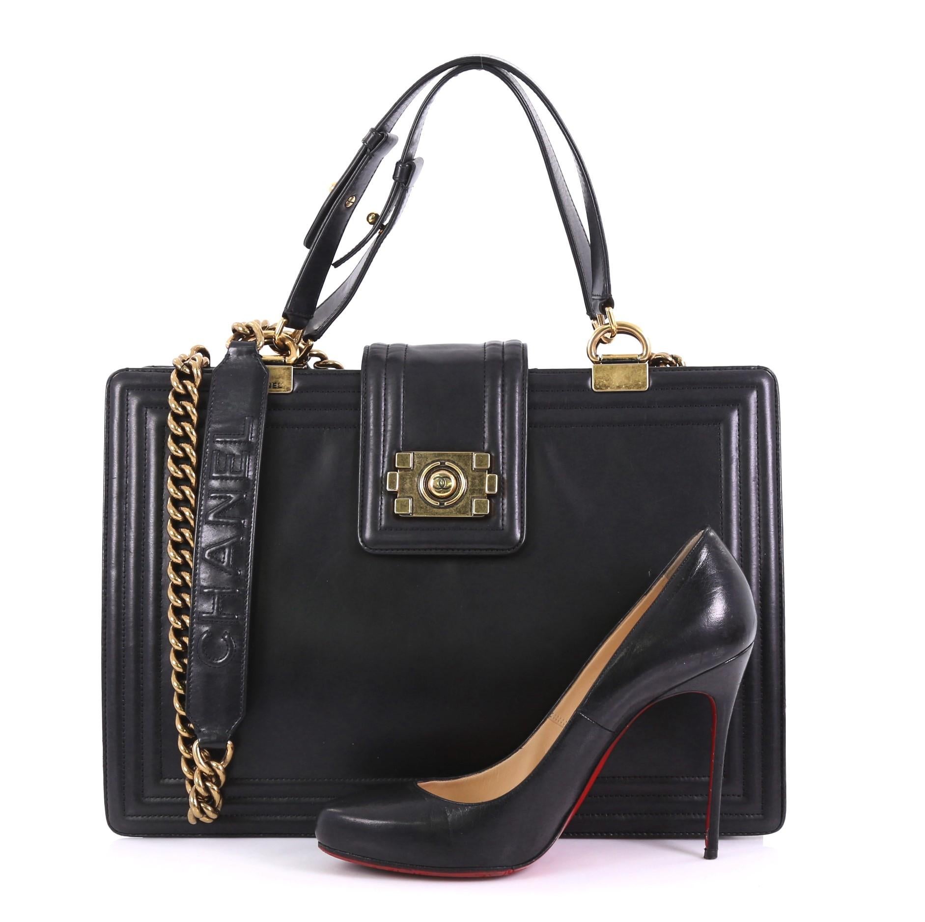 Chanel glazed online calfskin boy bag