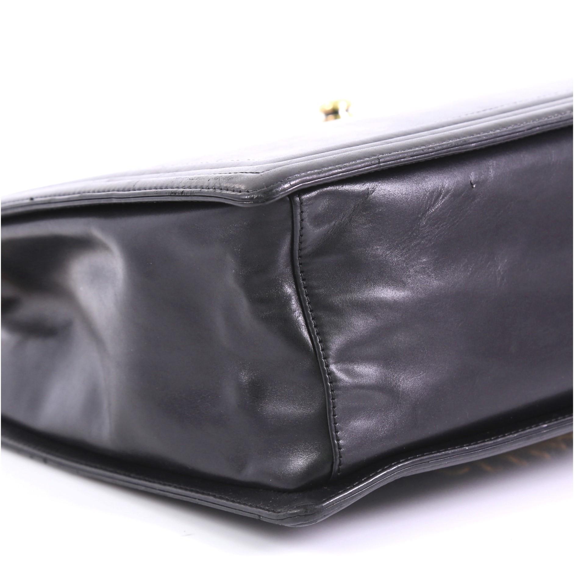 Chanel Boy Tote Glazed Calfskin Large In Good Condition In NY, NY