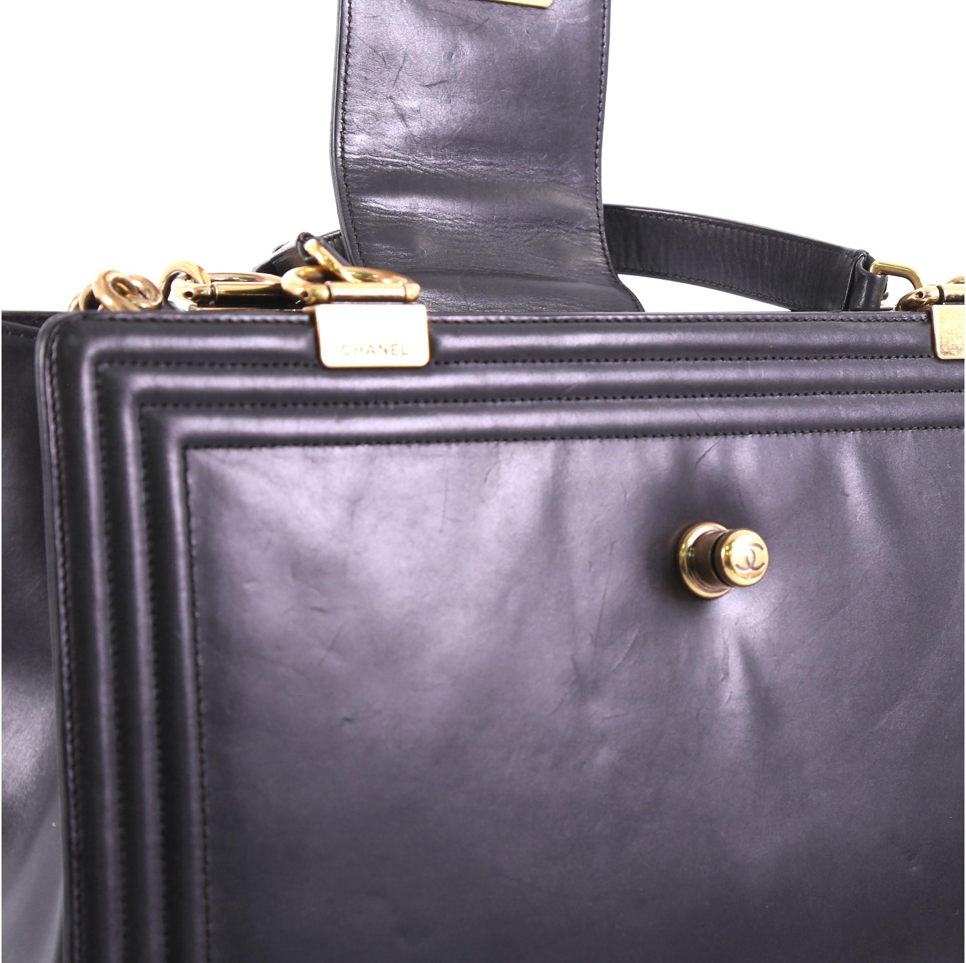 Women's Chanel Boy Tote Glazed Calfskin Large