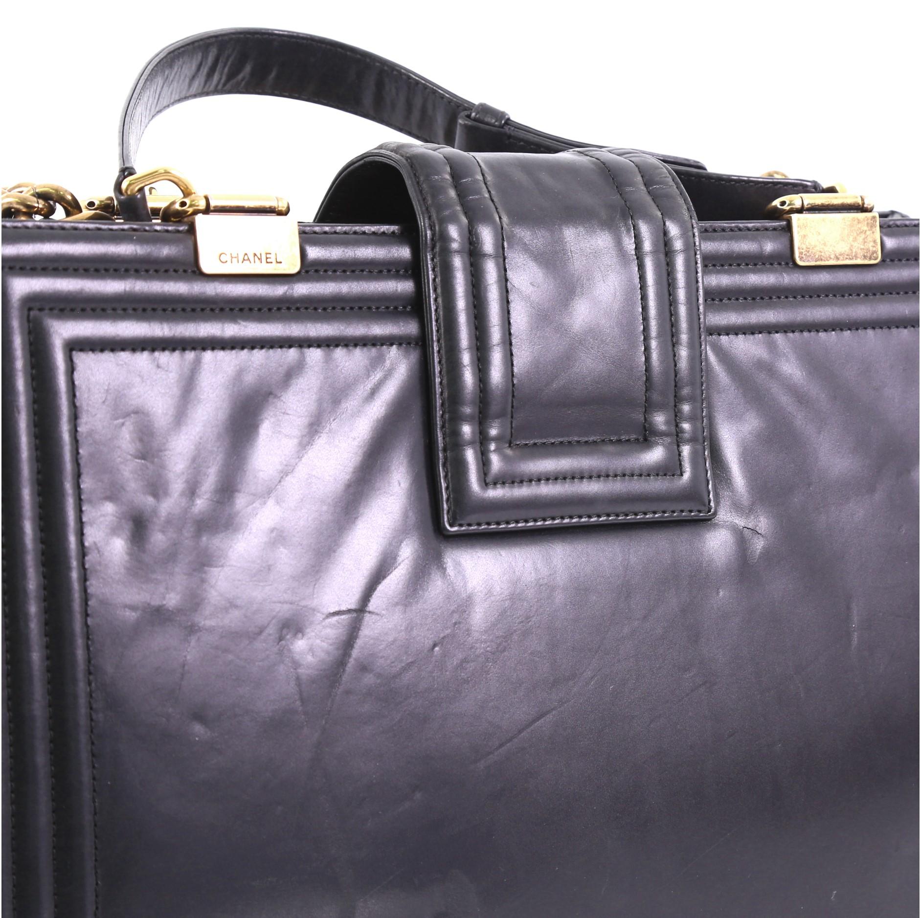 Chanel Boy Tote Glazed Calfskin Large 1