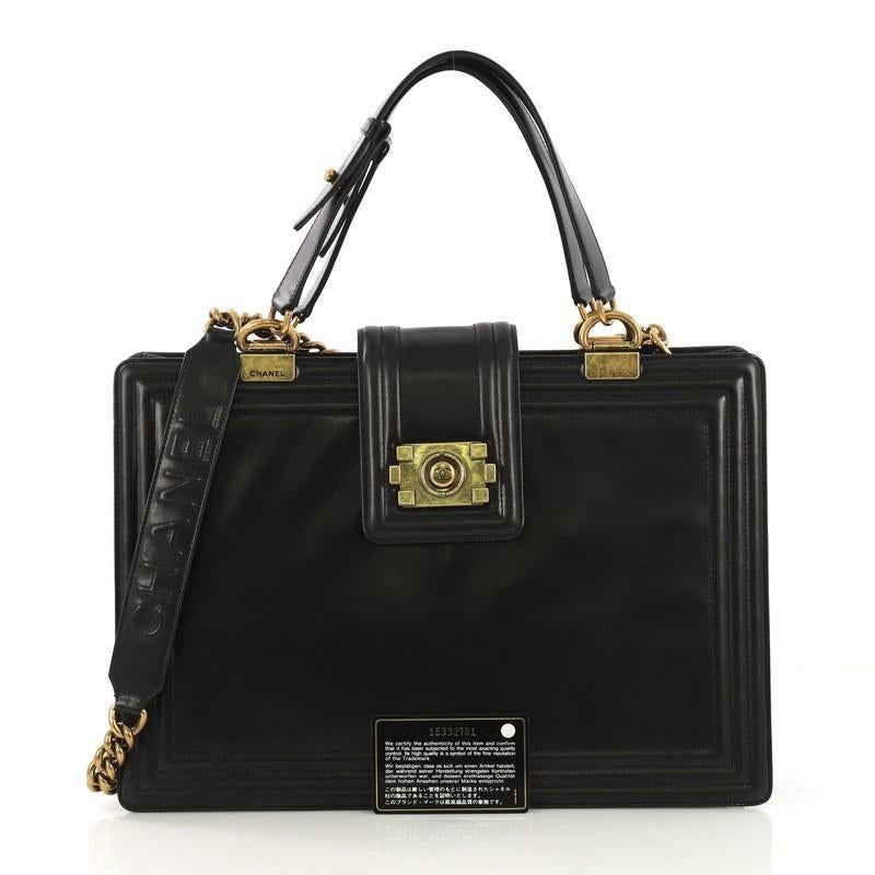 Chanel Boy Tote Glazed Calfskin Large