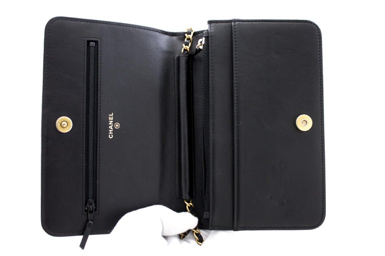 CHANEL Boy VStitch Caviar WOC Wallet On Chain Black Shoulder Bag