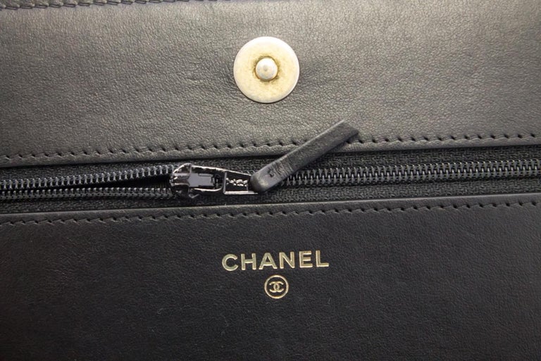 CHANEL Boy VStitch Caviar WOC Wallet On Chain Black Shoulder Bag