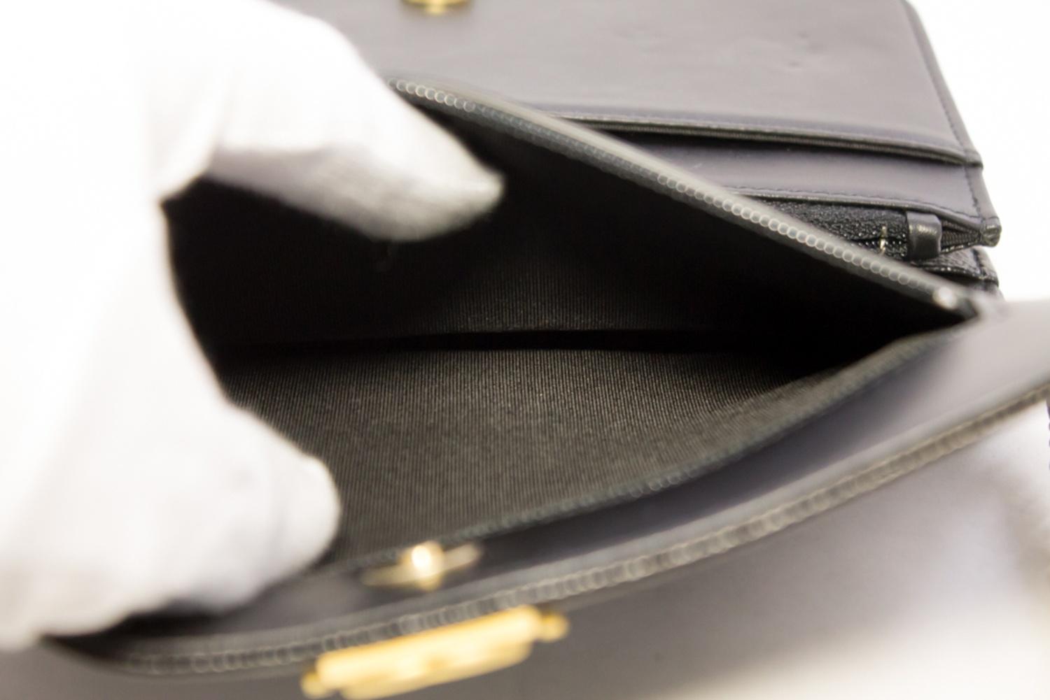 CHANEL Boy V-Stitch Caviar WOC Wallet On Chain Black Shoulder Bag Leather 12