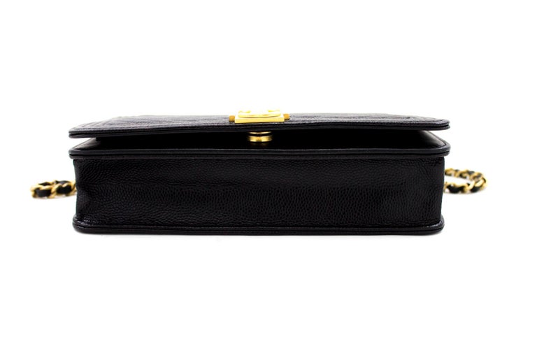 CHANEL Boy VStitch Caviar WOC Wallet On Chain Black Shoulder Bag